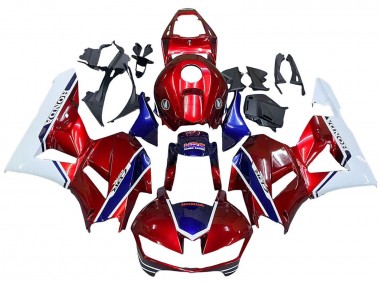 Descuento Carenados Moto Honda CBR600RR 2013-2023 - Blanco Rojo Azul HRC