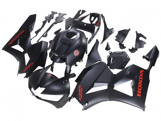 Descuento Carenados Moto Honda CBR600RR 2013-2023 - Negro Mate Rojo Calcomanías