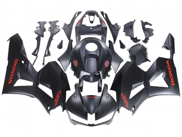 Descuento Carenados Moto Honda CBR600RR 2013-2023 - Negro Mate Rojo Calcomanías