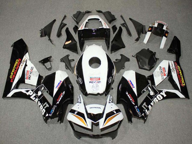 Descuento Carenados Moto Honda CBR600RR 2013-2023 - Blanco Oro Negro Brillante HRC