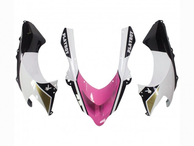 Descuento Carenados Moto Kawasaki ZX10R 2004-2005 - Negro Rosa Blanco Playboy Motul