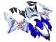 Descuento Carenados Moto Kawasaki ZX10R 2004-2005 - Azul Brillante Blanco Fiat Motul