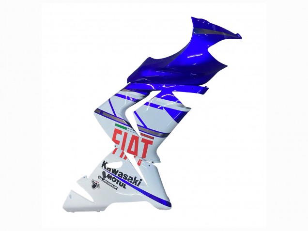 Descuento Carenados Moto Kawasaki ZX10R 2004-2005 - Azul Brillante Blanco Fiat Motul