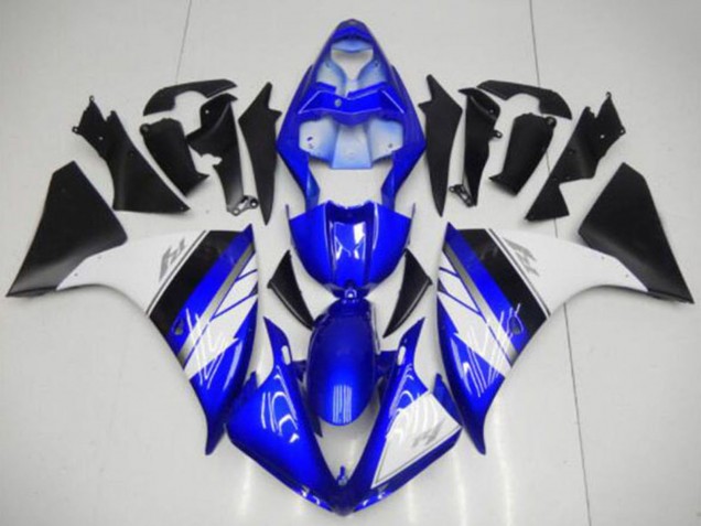 Descuento Carenados Moto Yamaha YZF R1 2009-2011 - Azul Blanco Negro Mate
