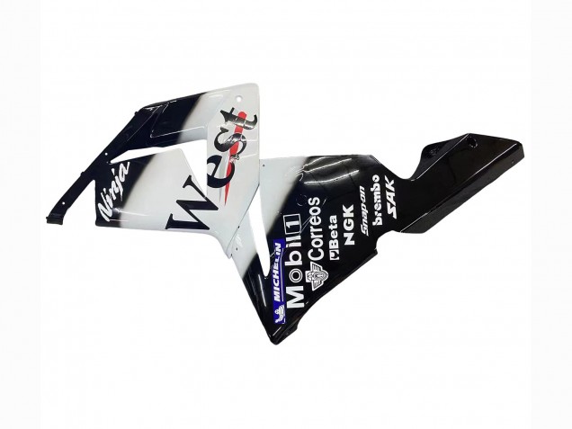 Descuento Carenados Moto Kawasaki ZX10R 2004-2005 - Blanco Negro West Ninja