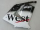 Descuento Carenados Moto Kawasaki ZX10R 2004-2005 - Blanco Negro West Ninja