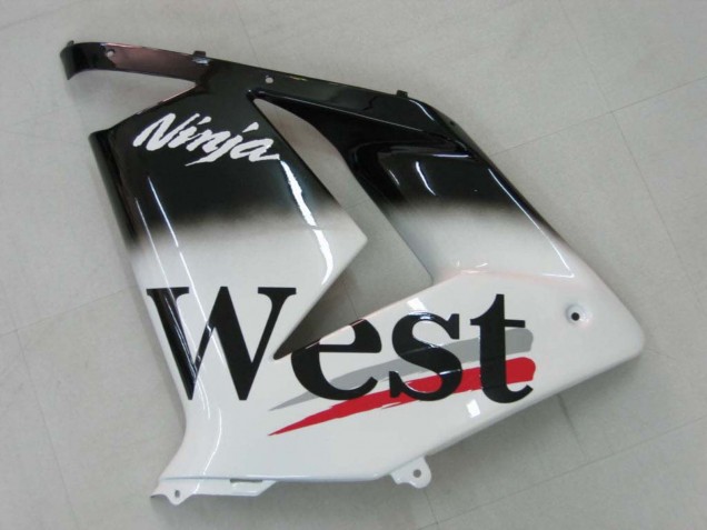 Descuento Carenados Moto Kawasaki ZX10R 2004-2005 - Blanco Negro West Ninja