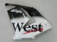 Descuento Carenados Moto Kawasaki ZX10R 2004-2005 - Blanco Negro West Ninja