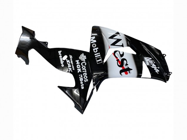 Descuento Carenados Moto Kawasaki ZX10R 2006-2007 - Negro Brillante Blanco West