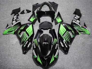 Descuento Carenados Moto Kawasaki ZX10R 2006-2007 - Negro Brillante Verde