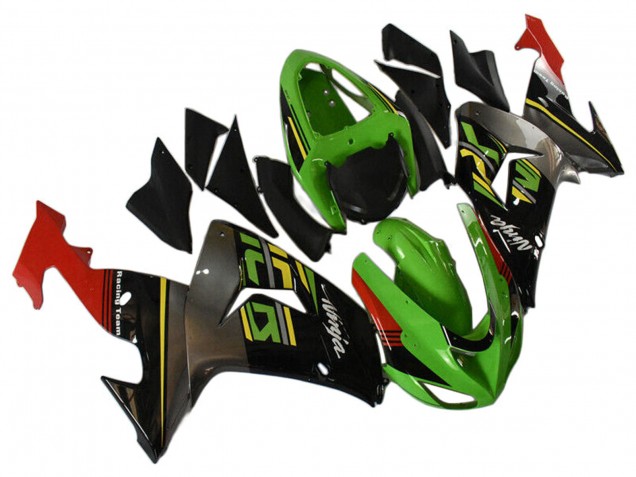 Descuento Carenados Moto Kawasaki ZX10R 2006-2007 - Verde Gris Rojo Negro Amarillo
