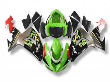 Descuento Carenados Moto Kawasaki ZX10R 2006-2007 - Verde Gris Rojo Negro Amarillo