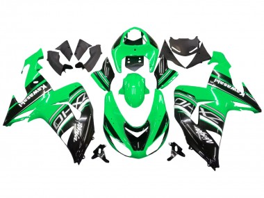 Descuento Kits Carenado Moto Kawasaki ZX10R 2006-2007 - Verde Blanco Negro
