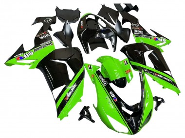 Descuento Carenados Moto Kawasaki ZX10R 2006-2007 - Verde Negro Elf Touch4 3M