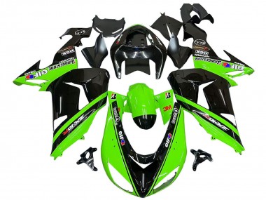 Descuento Carenados Moto Kawasaki ZX10R 2006-2007 - Verde Negro Elf Touch4 3M