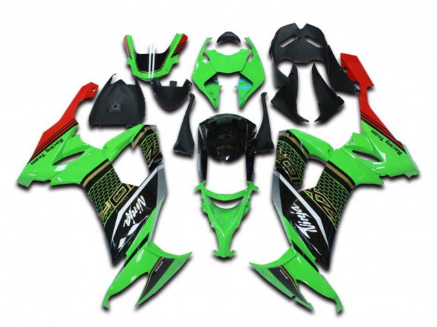 Descuento Carenados Moto Kawasaki ZX10R 2006-2007 - Verde Rojo Negro