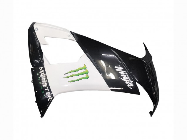 Descuento Carenados Moto Kawasaki ZX10R 2008-2010 - Negro Brillante Blanco Verde Monstruo Elf