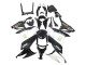 Descuento Carenados Moto Kawasaki ZX10R 2008-2010 - Negro Brillante Blanco Verde Monstruo Elf