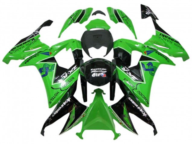 Descuento Carenados Moto Kawasaki ZX10R 2008-2010 - Verde Negro Brillante Rosciou Hotels
