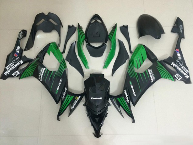 Descuento Carenados Moto Kawasaki ZX10R 2008-2010 - Negro Mate Verde
