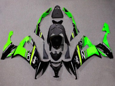 Descuento Carenados Moto Kawasaki ZX10R 2008-2010 - Verde Blanco Negro Brillante