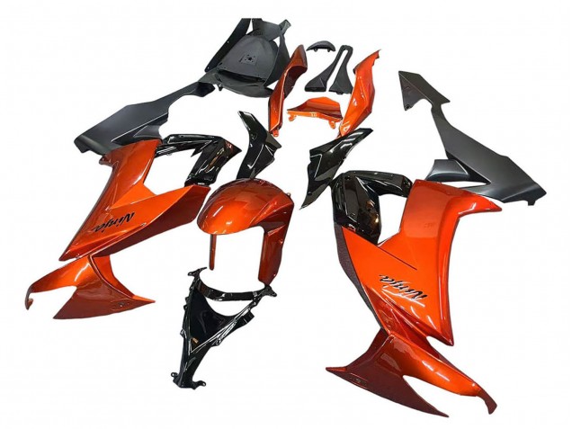 Descuento Carenados Moto Kawasaki ZX10R 2008-2010 - Burnt Naranja Negro