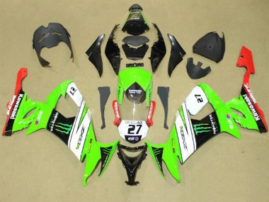 Descuento Carenados Moto Kawasaki ZX10R 2008-2010 - Verde Blanco Rojo Negro Elf Verde Monstruo Energy 27
