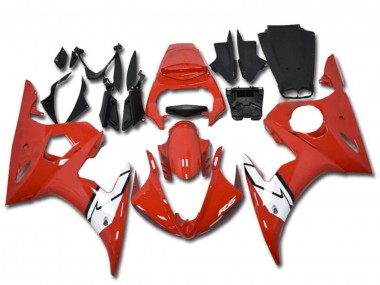 Descuento Carenados Moto Yamaha YZF R6 2003-2004 - Rojo Blanco