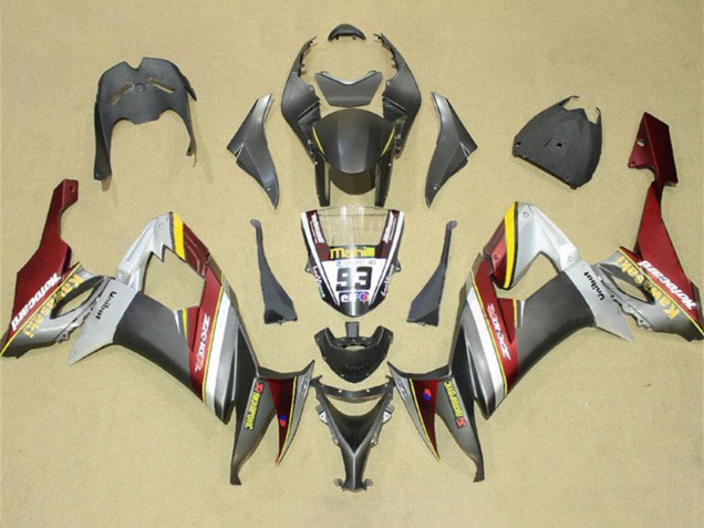 Descuento Carenados Moto Kawasaki ZX10R 2008-2010 - Plata Gris Amarillo Rojo