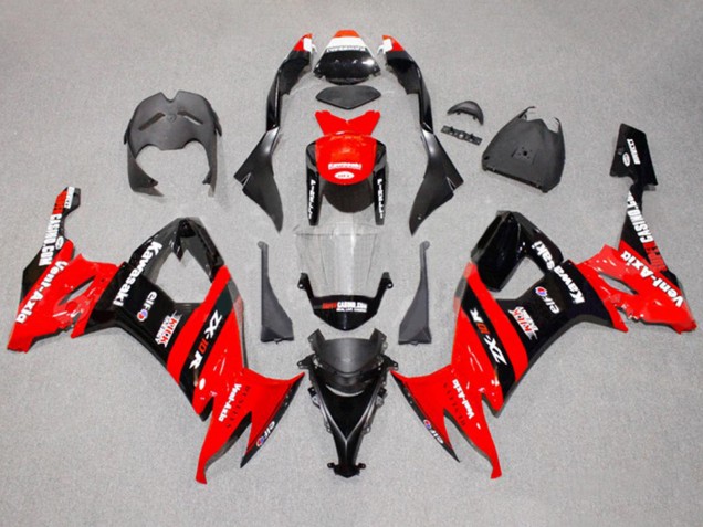 Descuento Carenados Moto Kawasaki ZX10R 2008-2010 - Rojo Negro Kick Elf