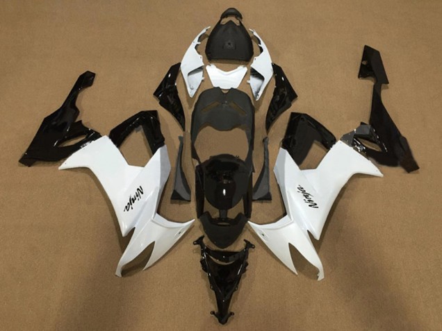 Descuento Carenados Moto Kawasaki ZX10R 2008-2010 - Blanco Negro Brillante