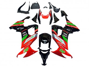 Descuento Carenados Moto Kawasaki ZX10R 2008-2010 - Rojo Verde Negro