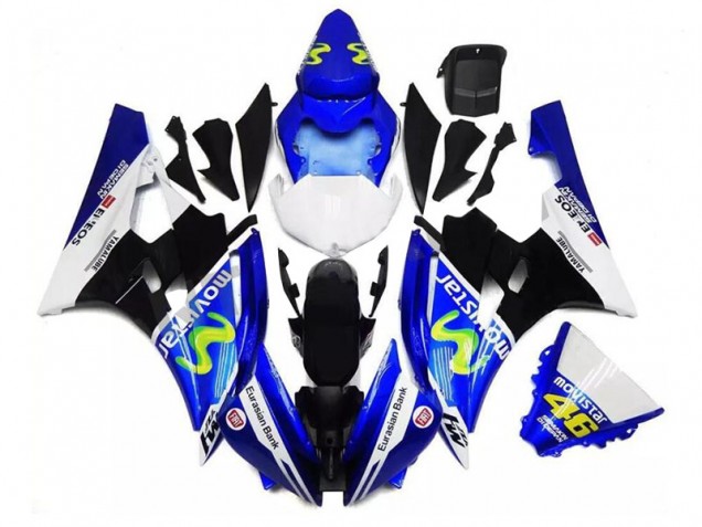 Descuento Carenados Moto Yamaha YZF R6 2006-2007 - Azul Blanco Negro Verde MoviStar ENEOS Yamalube 46