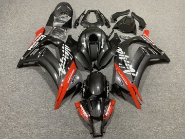 Descuento Carenados Moto Kawasaki ZX10R 2008-2010 - Negro FibraCarbono Rojo