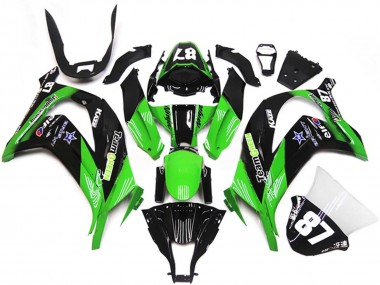 Descuento Carenados Moto Kawasaki ZX10R 2011-2015 - Verde Negro Brillante Azul Star Team Verde 87