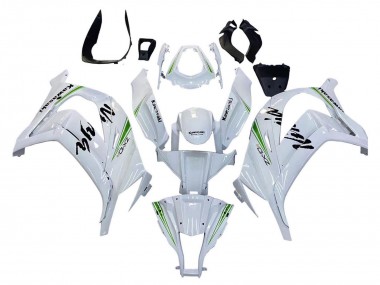 Descuento Carenados Moto Kawasaki ZX10R 2011-2015 - Blanco Verde Raya Negro Ninja