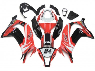 Descuento Carenados Moto Kawasaki ZX10R 2011-2015 - Blanco Rojo Negro Brillante Pedercini 84