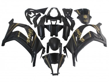 Descuento Carenados Moto Kawasaki ZX10R 2011-2015 - Negro Mate Oro Nieve Elf