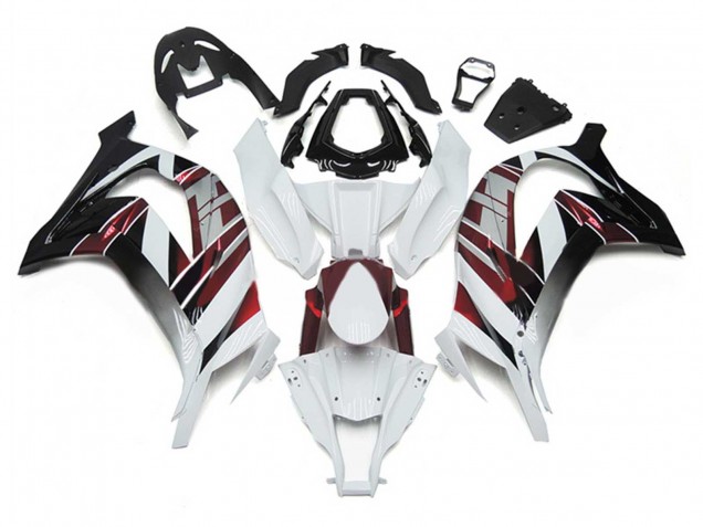 Descuento Carenados Moto Kawasaki ZX10R 2011-2015 - Blanco Rojo Plata Negro