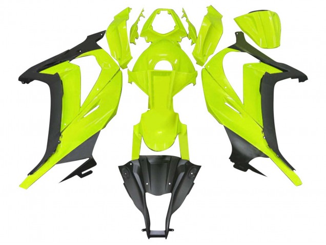 Descuento Carenados Moto Kawasaki ZX10R 2011-2015 - Fluorescent Verde Negro Mate