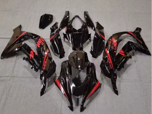 Descuento Carenados Moto Kawasaki ZX10R 2016-2020 - Negro Brillante Rojo