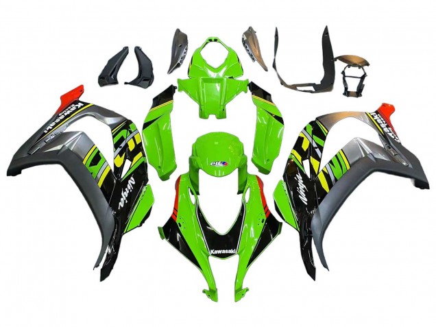Descuento Carenados Moto Kawasaki ZX10R 2016-2020 - Verde Rojo Gris