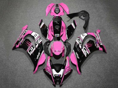 Descuento Carenados Moto Kawasaki ZX10R 2016-2020 - Rosa Negro Brillante Blanco Elf Monstruo