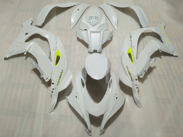 Descuento Carenados Moto Kawasaki ZX10R 2016-2020 - Blanco Neon Amarillo