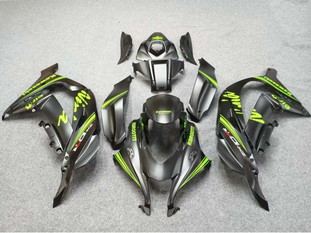 Descuento Carenados Moto Kawasaki ZX10R 2016-2020 - Negro Mate Verde