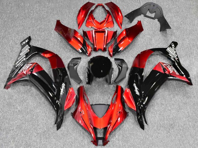 Descuento Carenados Moto Kawasaki ZX10R 2016-2020 - Rojo Negro Brillante