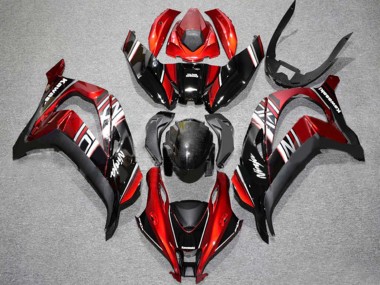 Descuento Carenado Moto Kawasaki ZX10R 2016-2020 - Rojo Negro Brillante Blanco