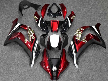 Descuento Carenados Moto Kawasaki ZX10R 2016-2020 - Rojo Negro Brillante Blanco