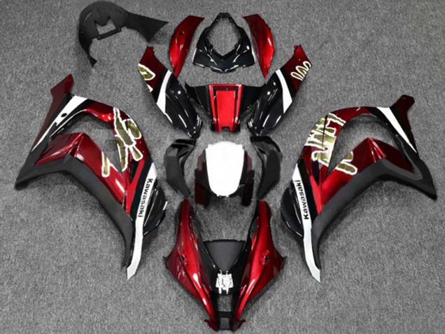 Descuento Carenados Moto Kawasaki ZX10R 2016-2020 - Rojo Negro Brillante Blanco