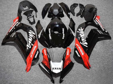 Descuento Carenados Moto Kawasaki ZX10R 2016-2020 - Negro Brillante Rojo Blanco KHAN Spark